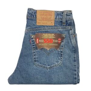 Vintage Levis 550 Red Tab Jeans Womens Size M Long Relaxed Tapered Leg USA NWT
